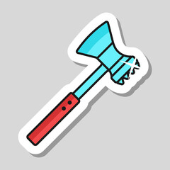 Meat hammer vector icon. Kitchen appliance