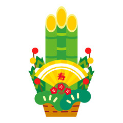 おめでたい門松のイラスト