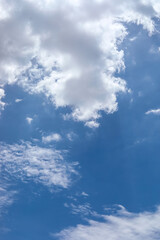 Obraz premium blue sky with beautiful natural white clouds