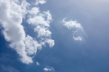 Sunshine clouds sky during morning background.