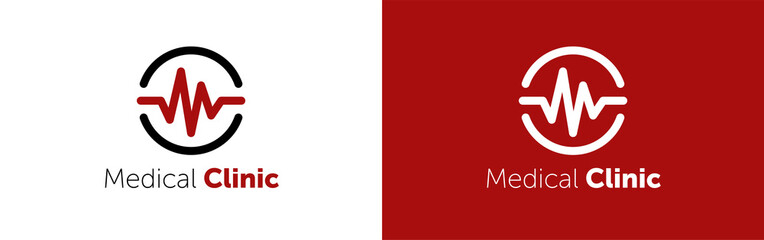 Symbol of cardiology isolated on white background. Vector illustration