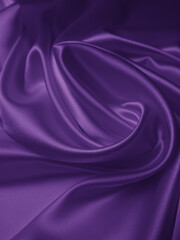 Obraz premium Beautiful smooth elegant wavy violet purple satin silk luxury cloth fabric texture with violet background design. Card or banner. Copy space