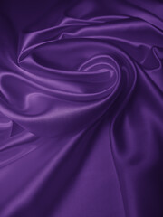 Beautiful smooth elegant wavy violet purple satin silk luxury cloth fabric texture with violet background design. Card or banner. Copy space