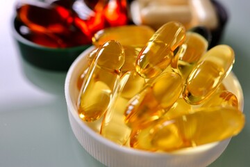 Close up photo of vitamins and supplements 