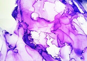 Alcohol Ink Spring Print. Abstract Ink Art. 