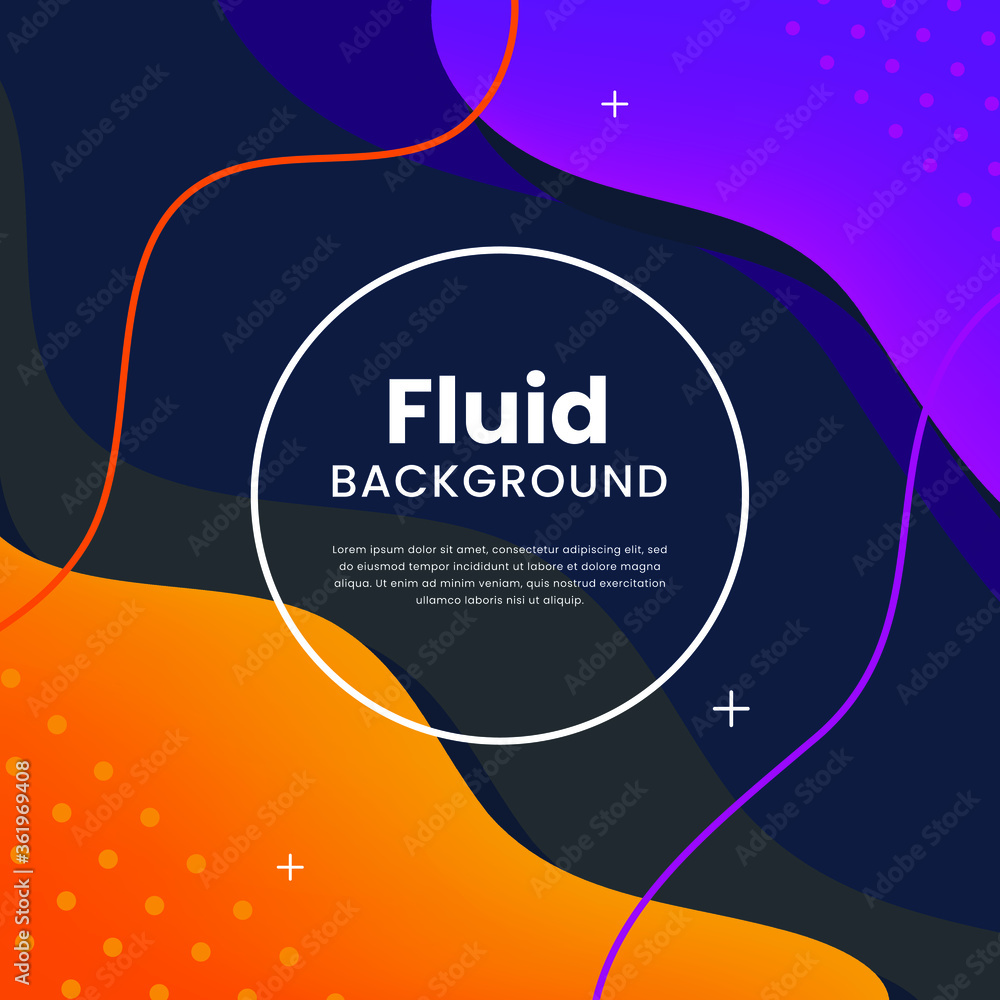 Poster abstract fluid 3d background with liquid modern shapes . isolated vector elements