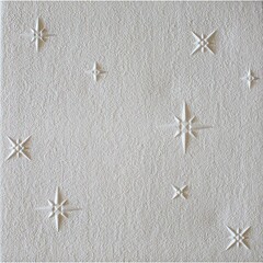 Fototapeta na wymiar Styrofoam polystyrene ceiling tile with engraved stars