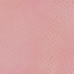 Seamless Copper Pattern on Vintage Rose Background