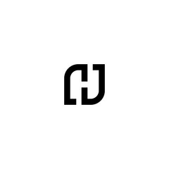 HJ JH Initial logo template vector