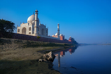 A beautiful view of the Taj Mahal in Agra
