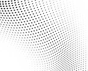 Naklejka premium Medium dots halftone vector background. Overlay texture