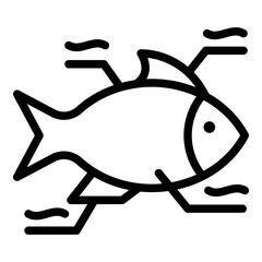 Ichthyology icon. Outline ichthyology vector icon for web design isolated on white background