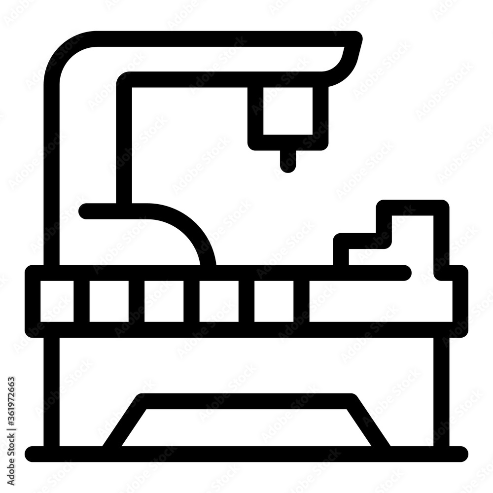Aufkleber electric lathe icon. outline electric lathe vector icon for web design isolated on white background