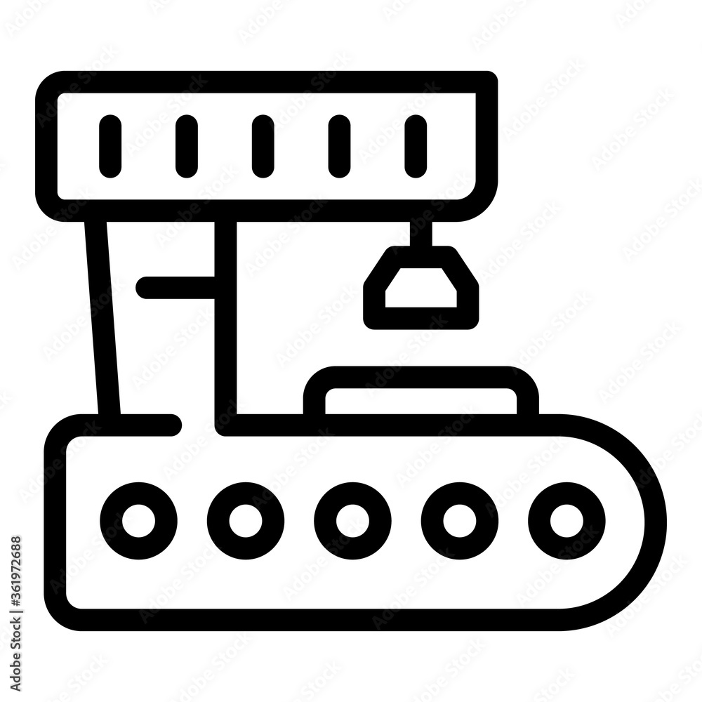 Poster lathe machine icon. outline lathe machine vector icon for web design isolated on white background