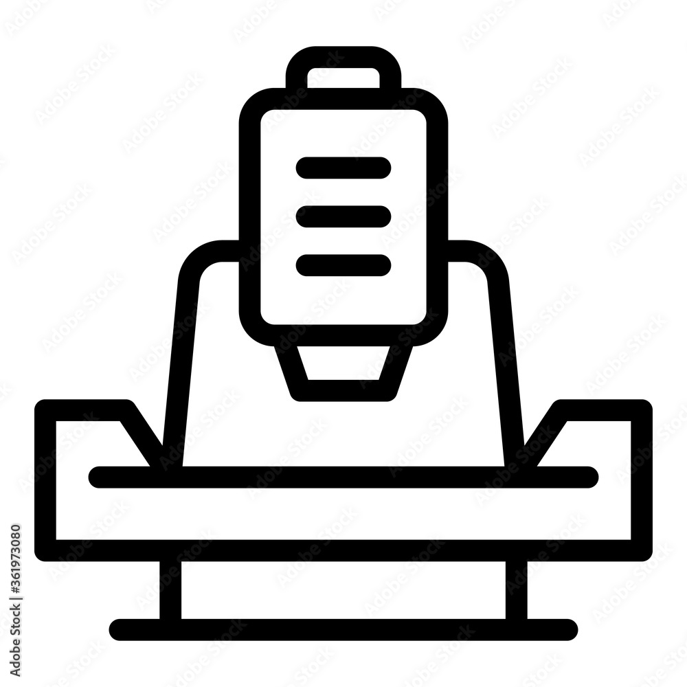 Poster boring lathe icon. outline boring lathe vector icon for web design isolated on white background