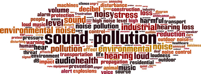 Sound pollution word cloud