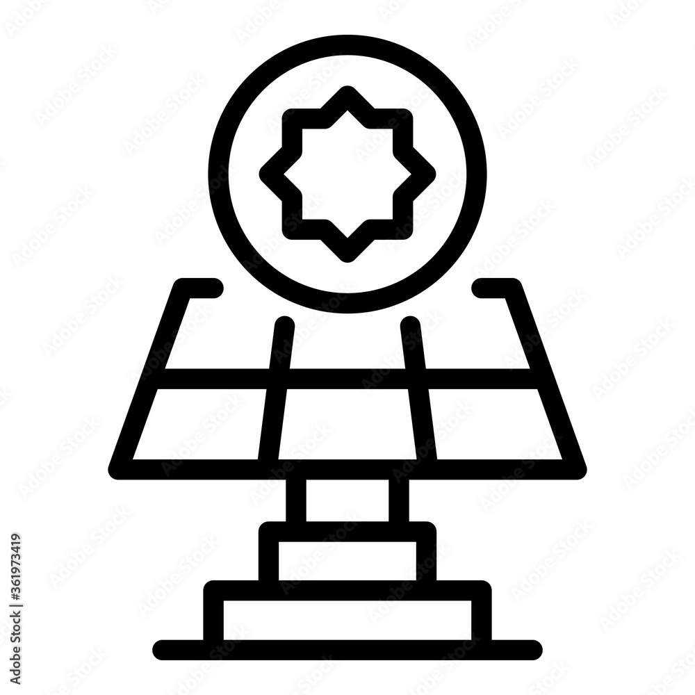 Poster solar panel icon. outline solar panel vector icon for web design isolated on white background