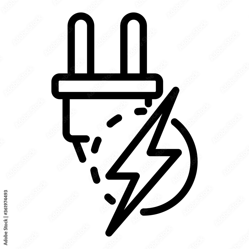Poster power energy plug icon. outline power energy plug vector icon for web design isolated on white backg