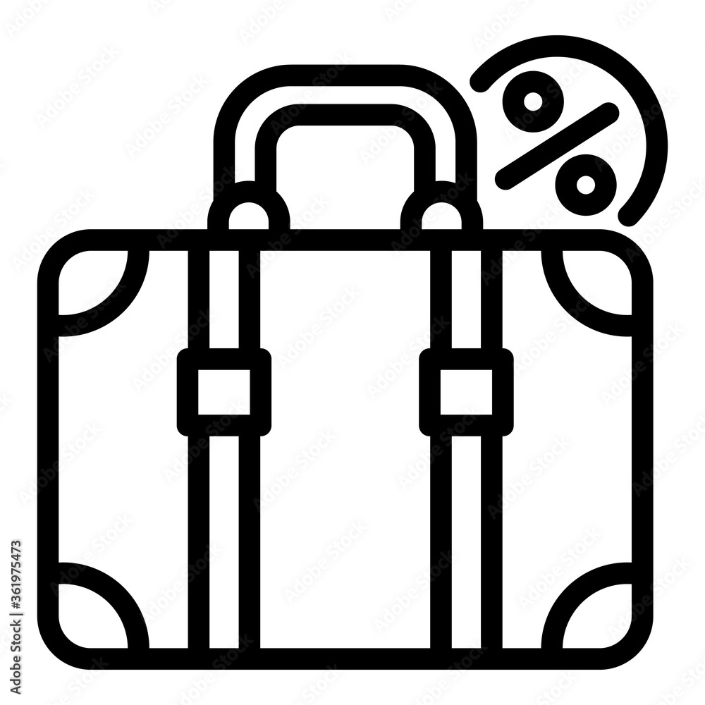Poster travel suitcase icon. outline travel suitcase vector icon for web design isolated on white backgroun