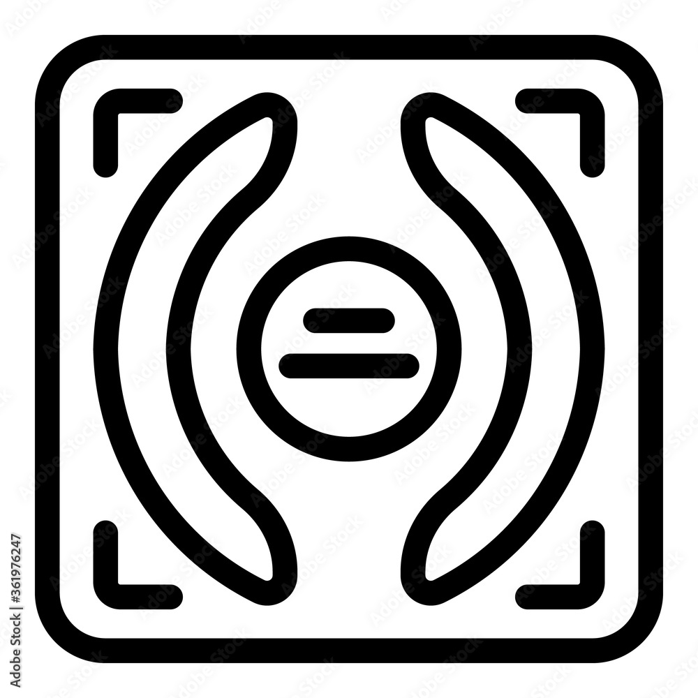 Poster digital smart scales icon. outline digital smart scales vector icon for web design isolated on white