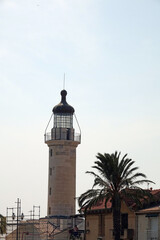 Leuchtturm in Le Grau-du-Roi, Suedfrankreich