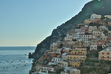 the town of positano on the amalfi coast in Italy during the Covid-19 pandemic in June 2020
