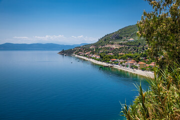 Fototapeta na wymiar Panoramic view on Ilia beach at Evia island, Greece.