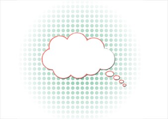 speech bubble in pop art style