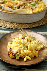 pasta con crema di formaggio gratinata in forno