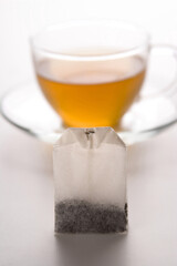A cup of tea and teabag