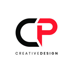 Modern letter CP logo design vector