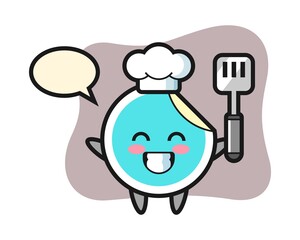 Sticker chef cartoon is cooking
