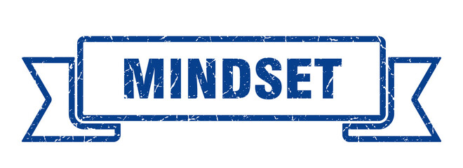 mindset ribbon. mindset grunge band sign. mindset banner
