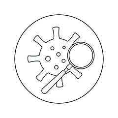 vector illustration of an abstract icon virus 