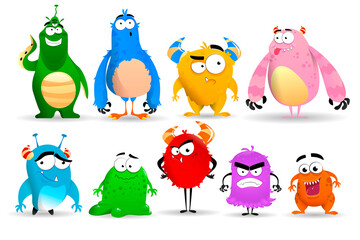 Funny fluffy monster set © NADIIA