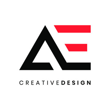 Modern letter AE logo design
