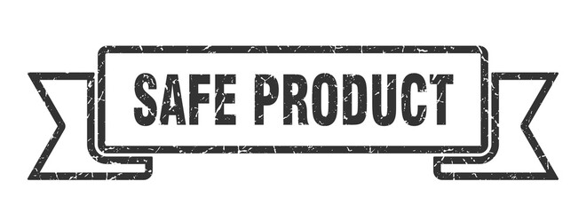 safe product ribbon. safe product grunge band sign. safe product banner