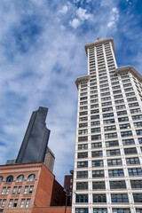 Smith Tower on Pioneer Square, the oldest skyscraper in Seattle, Washington state, USA