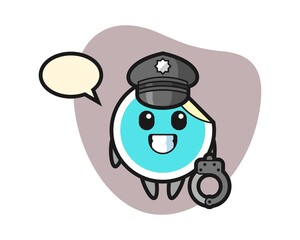 Naklejka premium Sticker cartoon as a police