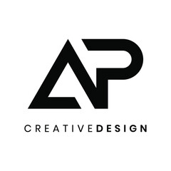 Modern letter AP logo design