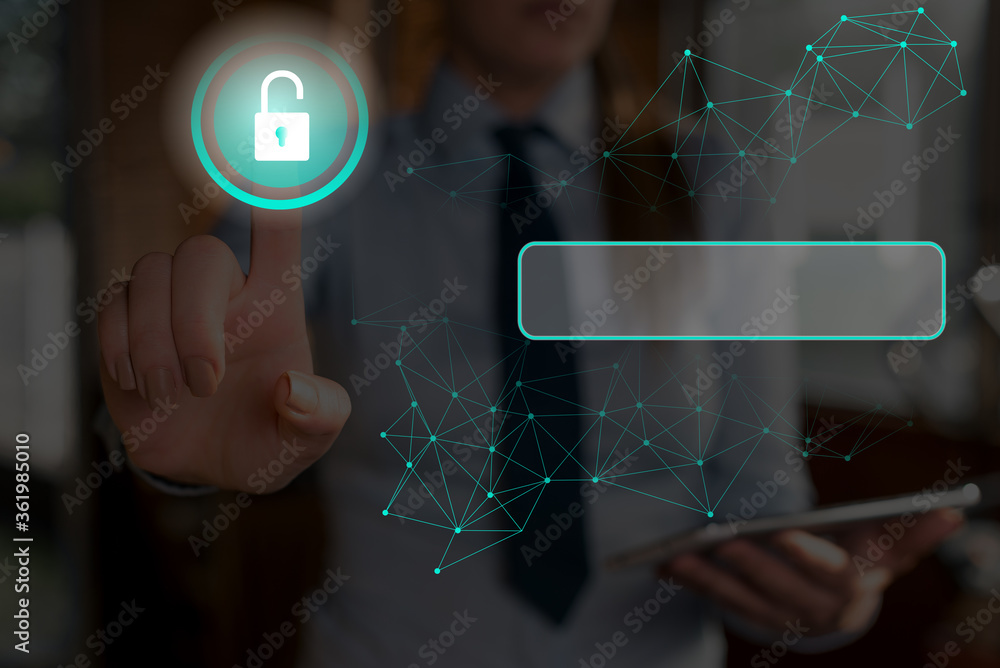 graphics padlock for web data information security application system