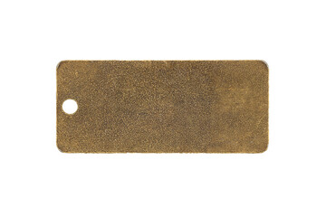 Blank bronze metal ID tag