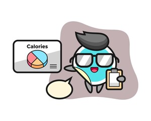 Sticker cartoon as a dietitian