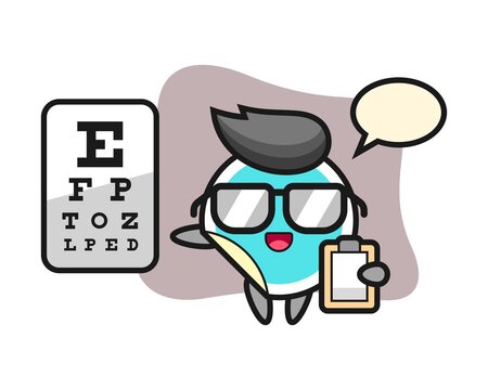Sticker cartoon as a ophthalmology