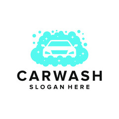 Obraz premium Abstract negative space car wash logo design