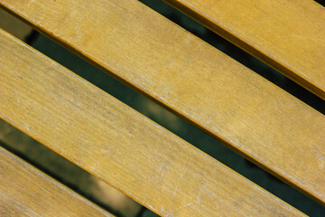 Shabby bench. A close photo of a shabby wooden bench.
