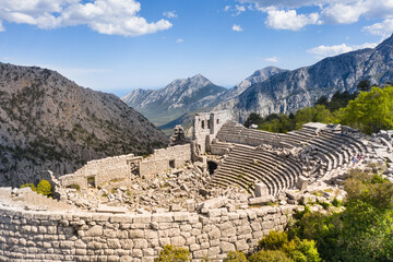 Termessos ancient city the amphitheatre. Termessos is one of Antalya -Turkey's most outstanding...