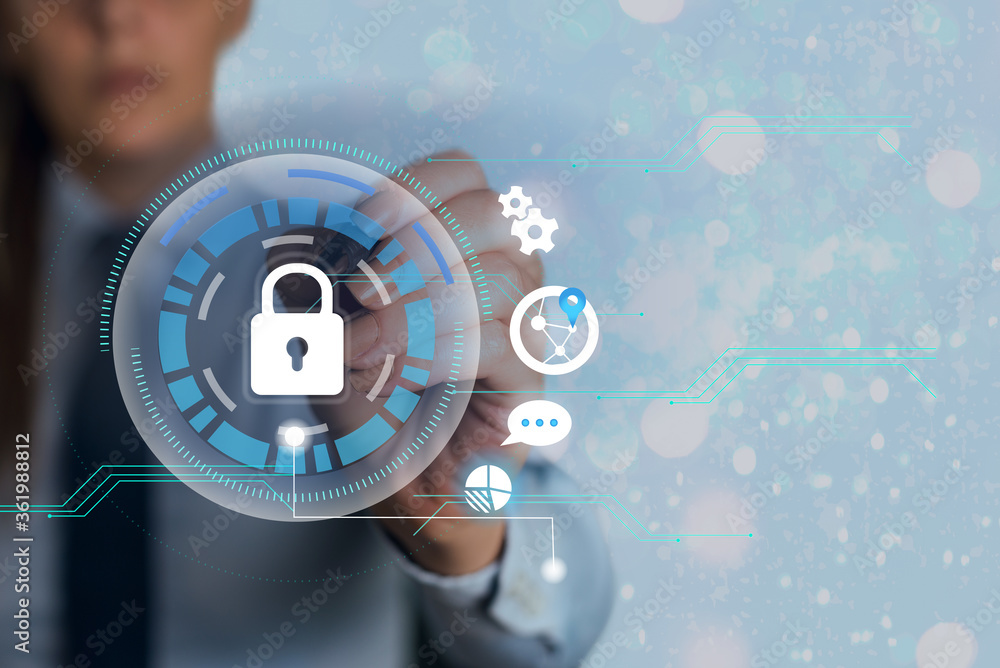 Aufkleber Graphics Padlock For Web Data Information Security Application System