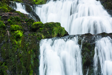 Obraz premium Cascade et source du Verneau waterfall in France.