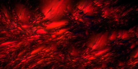 Abstract red glowing rays and clouds, background for design and decoration.